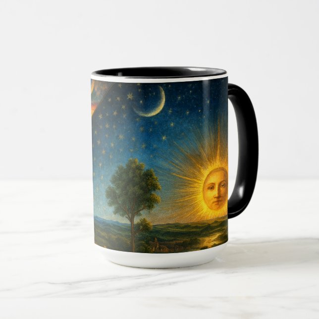 Celestial Cosmos Derived From Flammarion Engraving Mug (Front Right)