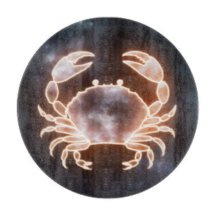 Celestial Crab Art Representing Cancer Zodiac Cons Cutting Board