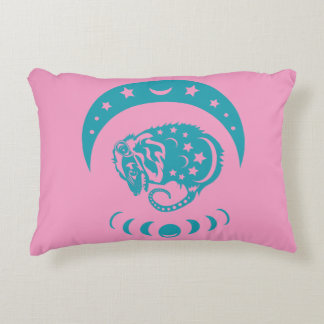Celestial Crecent Moon Possum Whimsical Nature  Accent Pillow
