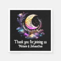 Celestial crescent lunar moon chic stars night