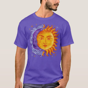 Celestial Crescent Moon Sun Tarot Horoscope Cosmos T-Shirt