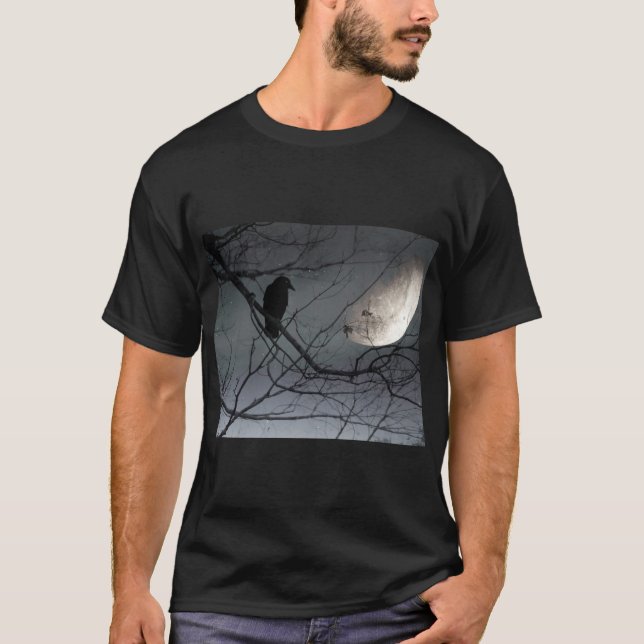 Celestial Crow And The Moon T-Shirt (Front)