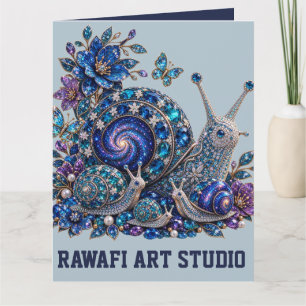 Celestial Crystal Snail Family – Sapphire Galaxy Card