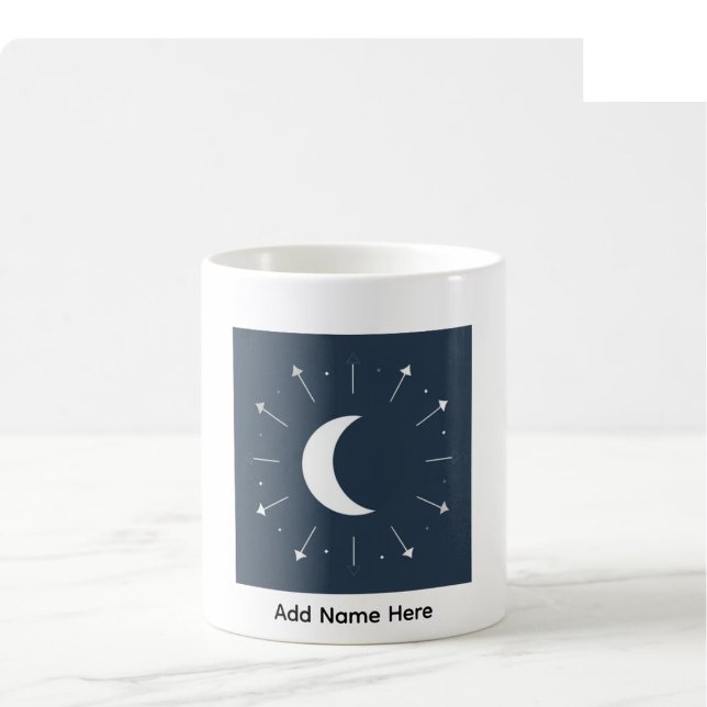 Celestial Custom Name Mug - Deep Navy & Silver (Creator Uploaded)