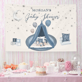 Celestial Cute Bear Baby Shower Banner