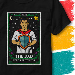 Celestial Dad Father Hero Vintage Tarot Frame T-Shirt