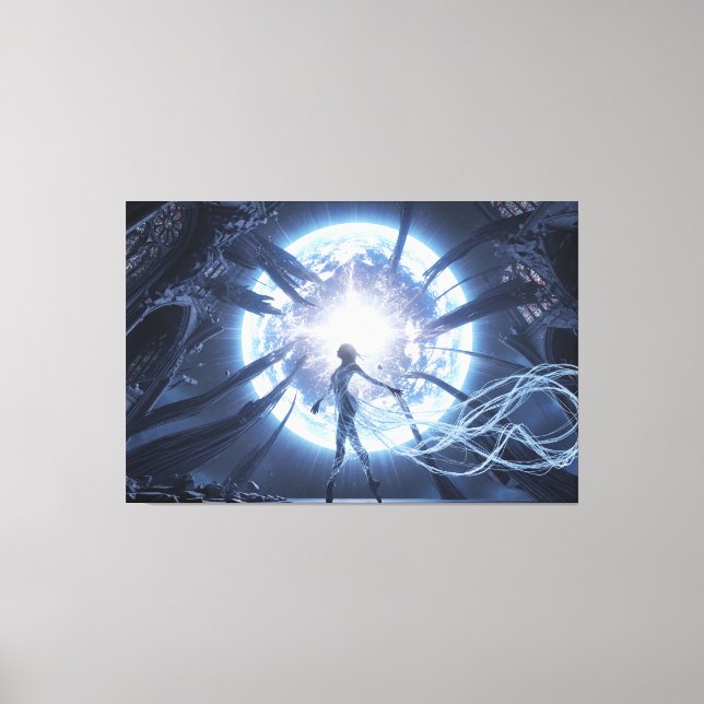 Celestial Dancer in the Ruined Cathedral Canvas Print (Front)