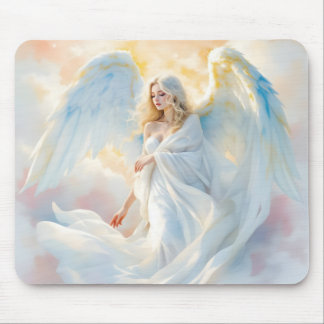 Celestial Dawn – Angel of Peace and Light Mouse Pad