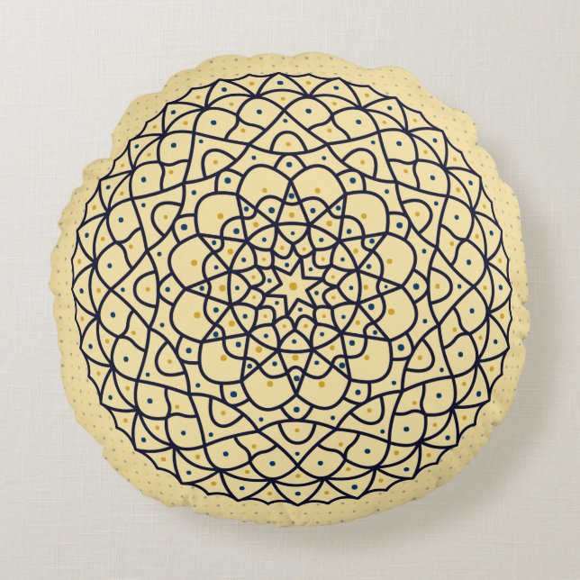 Celestial Day Round Pillow (Front)