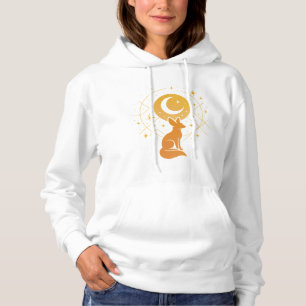 Celestial Desert Fox – Moon and Stars Cosmic  Hoodie