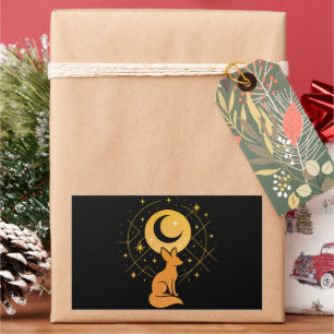 Celestial Desert Fox – Moon and Stars Cosmic  Sticker