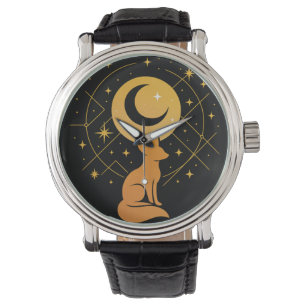 Celestial Desert Fox – Moon and Stars Cosmic  Watch