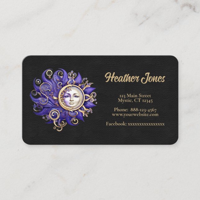 Celestial design business card (Front)