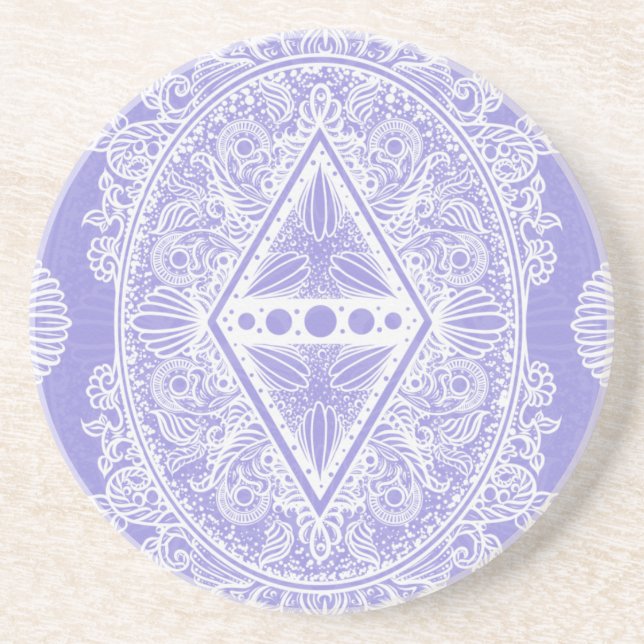 Celestial Diamond Mandala Coaster (Front)