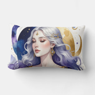 Celestial Divine Feminine Spiritual Coffee Cup Lumbar Pillow