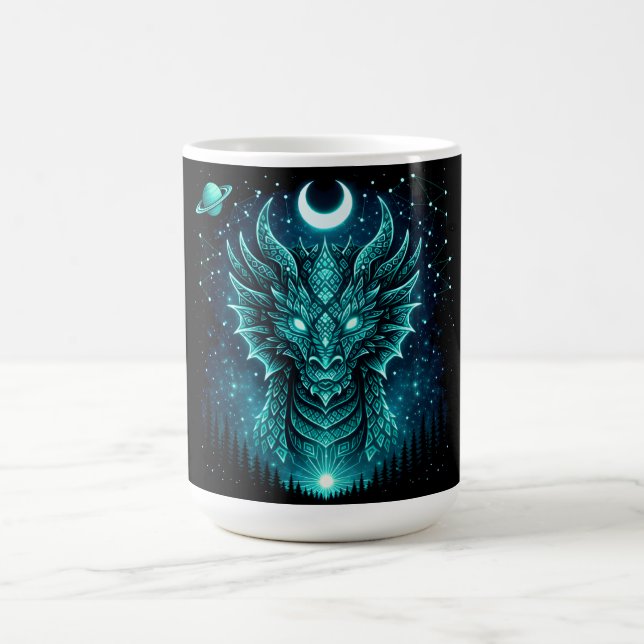 Celestial Dragon – Cosmic Myth Wildlife Galaxy Coffee Mug (Center)