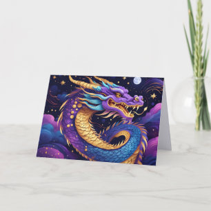 celestial dragon greeting card 