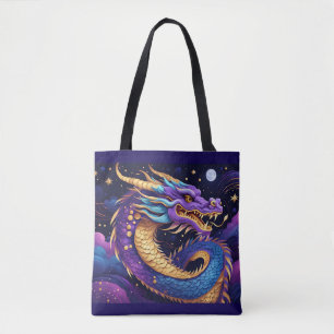 celestial dragon tote bag