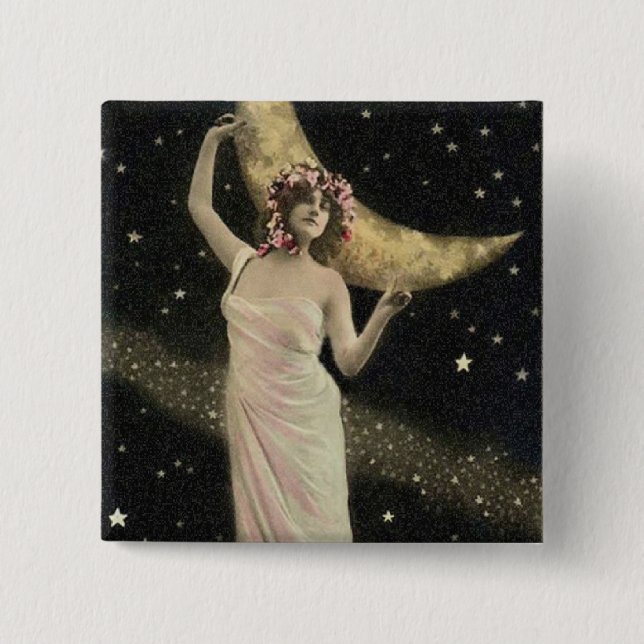 Celestial Drama Queen 2 Inch Square Button (Front)