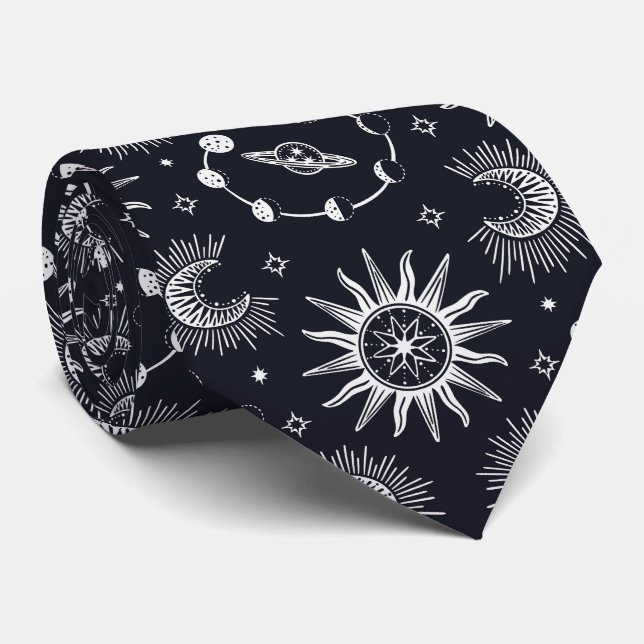 Celestial dream black and white tie (Rolled)