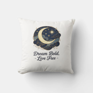 Celestial Dream – Moon & Stars Throw Pillow