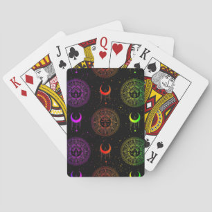 Celestial Dreamcatcher   Rainbow Sun and Stars Playing Cards