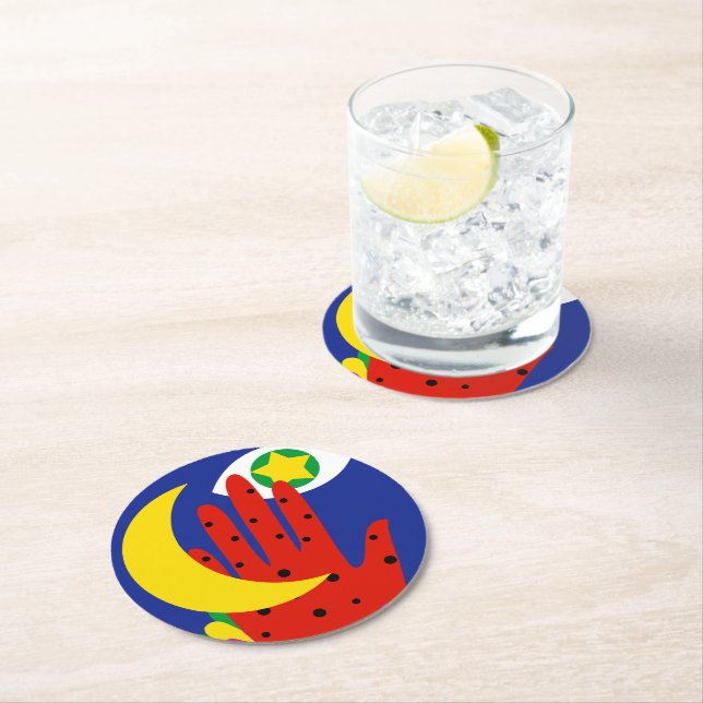Celestial Dreams Round Paper Coaster (Insitu)