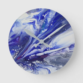 Celestial Drift Round Clock