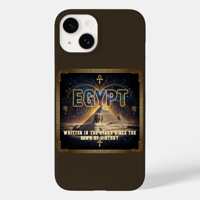 Celestial Egypt Sphinx Pyramids Galaxy Poster Case-Mate iPhone Case (Back)