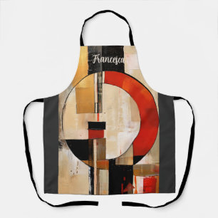 Celestial Elegance: Abstract Exploration in Beige Apron