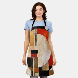 Celestial Elegance: Abstract Exploration in Beige Apron