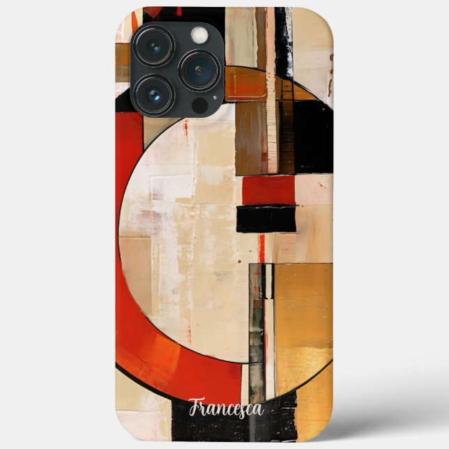 Celestial Elegance: Abstract Exploration in Beige Case-Mate iPhone Case (Back)