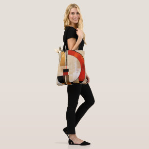 Celestial Elegance: Abstract Exploration in Beige Tote Bag