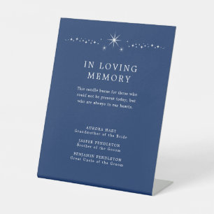 Celestial Elegant Wedding Memorial Pedestal Sign