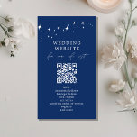 Celestial Elegant Wedding QR Code Website Details Enclosure Card<br><div class="desc">Invite your guests to a night of romance and starlight with this Celestial Elegant Wedding QR Code Website Details Enclosure Card from the Celestial Elegant Wedding Collection. Featuring a deep navy blue background adorned with twinkling stars and refined typography, this modern celestial design is perfect for couples who love a...</div>