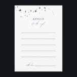 Celestial Elegant White Wedding Advice Card<br><div class="desc">Invite your guests to a night of romance and starlight with this celestial elegant white wedding advice card from the Celestial Elegant Wedding Collection. Featuring a bright white background adorned with twinkling stars and refined typography, this modern celestial design is perfect for couples who love a minimalist yet luxurious aesthetic....</div>