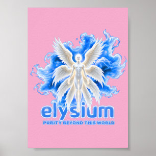 Celestial Elysium Guardian Angel Wings Pop Art Poster