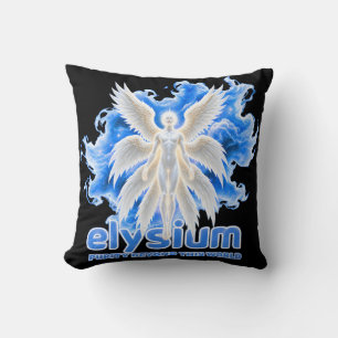 Celestial Elysium Guardian Angel Wings Pop Art Throw Pillow
