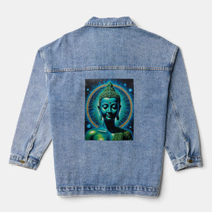 Celestial Enlightened Buddha Glow Art T Shirt Denim Jacket