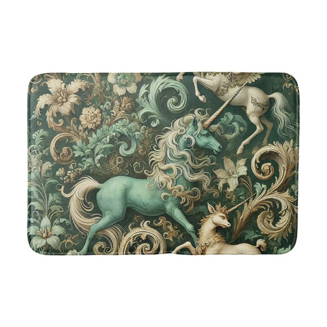 Celestial Equinox – Mythical Unicorn  Bath Mat (Front)