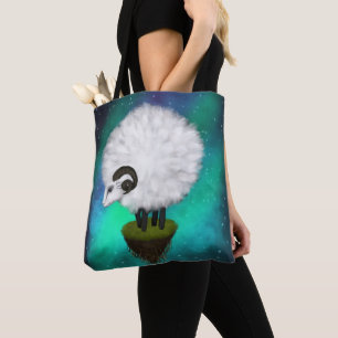 Celestial Ewe: Grazing Among the Stars Tote Bag