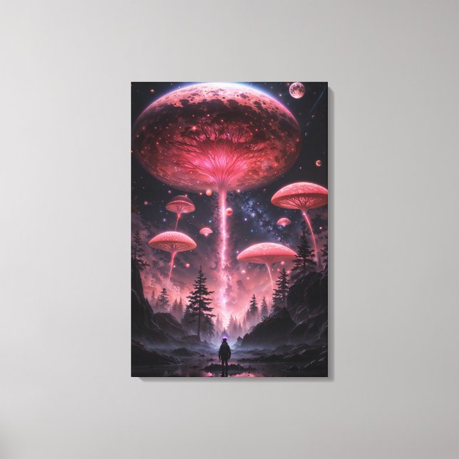 "Celestial Explorer: Journey Beyond the Unknown" Canvas Print (Front)