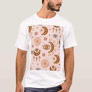 Celestial eye, moon, sun pattern. T-Shirt