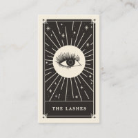Celestial Eye Tarot Lashes Black Business card