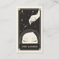 Celestial Eye Tarot Lashes Black Business card