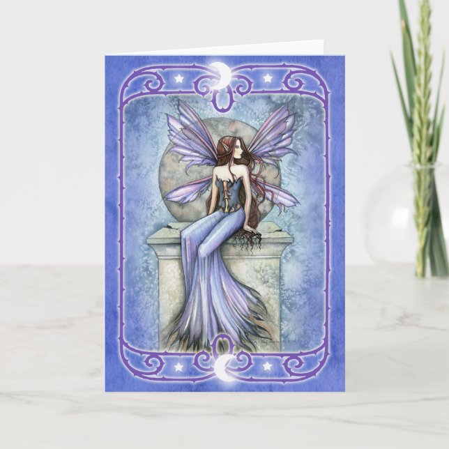 Celestial Fairy Blank Greeting Card (Front)