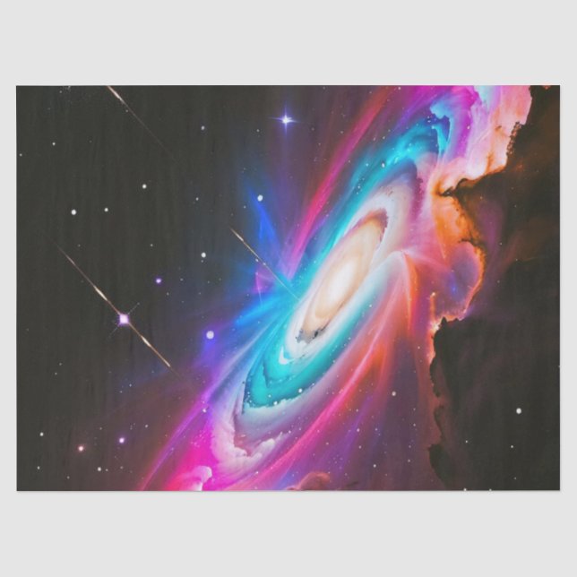Celestial Fantasy Black Hole Birthday Gift Wrap Tissue Paper (Front)