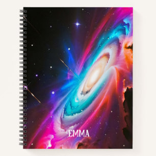Celestial Fantasy Black Hole Custom Name Notebook