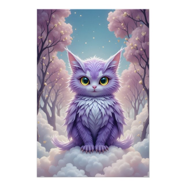 Celestial Feline Fantasy Poster (Front)