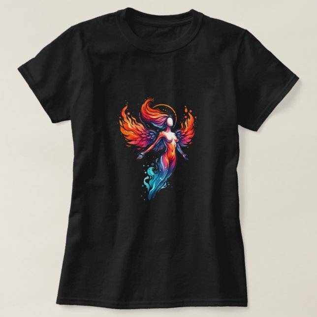 Celestial Fire Ice Goddess T-Shirt (Design Front)